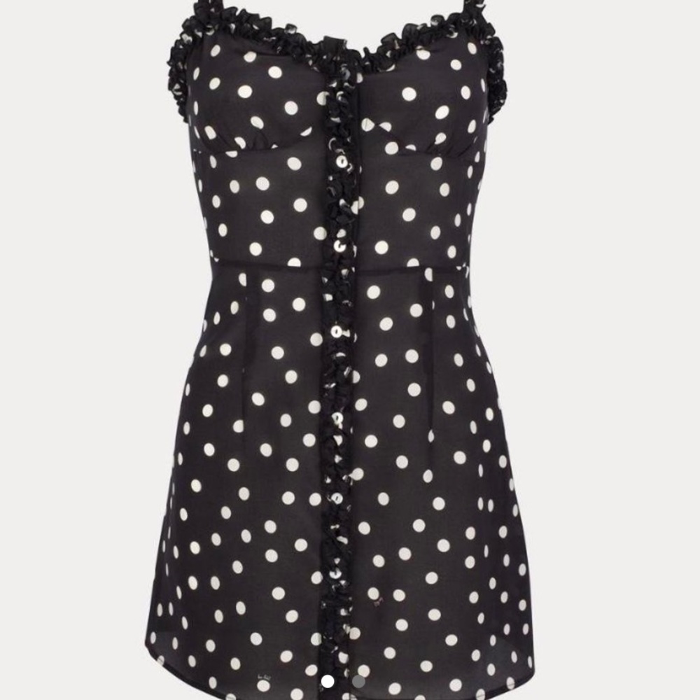- Realisation black and white dot dress
